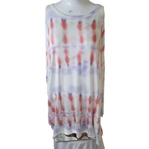 NEW Style & Co size XL womens top tye dye sheer longsleeve boat neck NWT